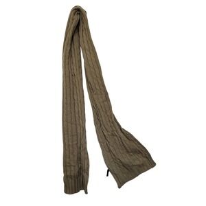 The American Scarf Cable Knit Acrylic Textured Tan Neutral Cozy Classic Style